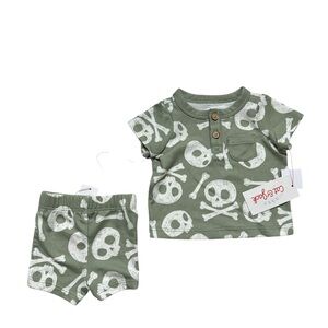 Cat & Jack Baby Halloween set Skull & Bones NWT baby Clothes